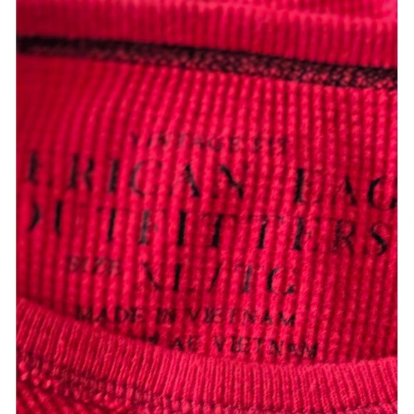 American Eagle Outfitters Men's Waffle Knit Thermal Top Pullover red size XL - Picture 8 of 10